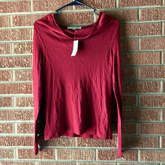 Loft Red NWT Long Sleeved Scoop Neck Sweater Size XS - Picture 1 of 8